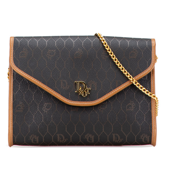 Pre-Loved Dior Honeycomb Coated Canvas Chain Crossbody - Picture 1 of 10